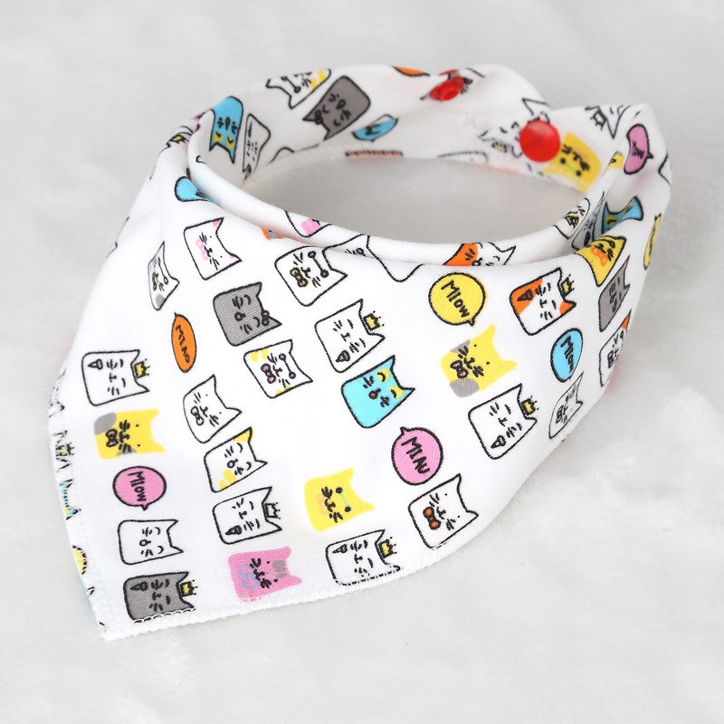 Baby Bibs Cotton Triangle Double Layers Cotton